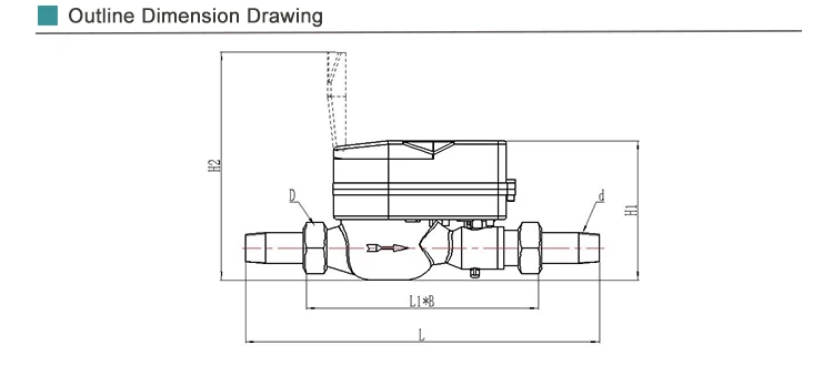 NB IOT water meters dimension drawing NB IOT water meters dimension drawing
